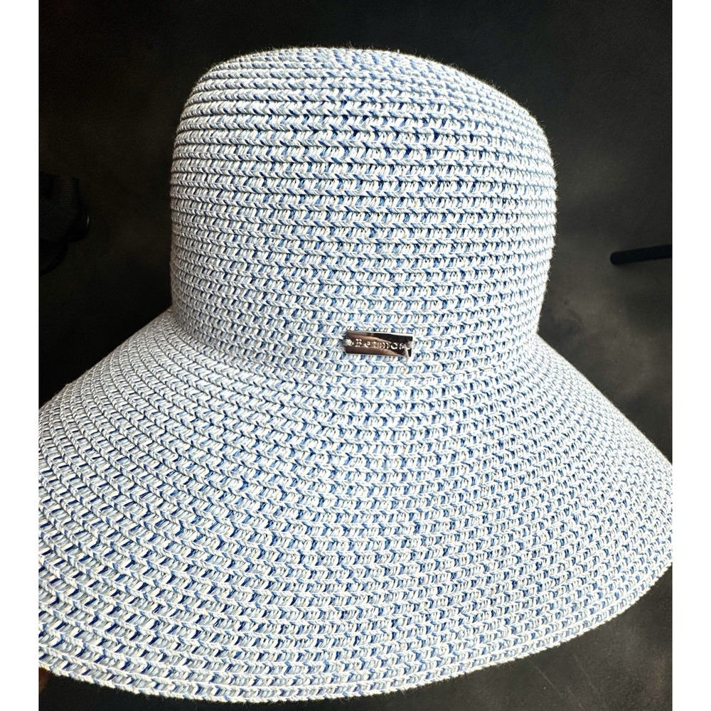 Betmar New York GOSSAMER TOYO STRAW BLEND CLOCHE HAT Daylight Blue Sun Hat